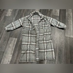 Missguided Plus Plaid Wool Coat